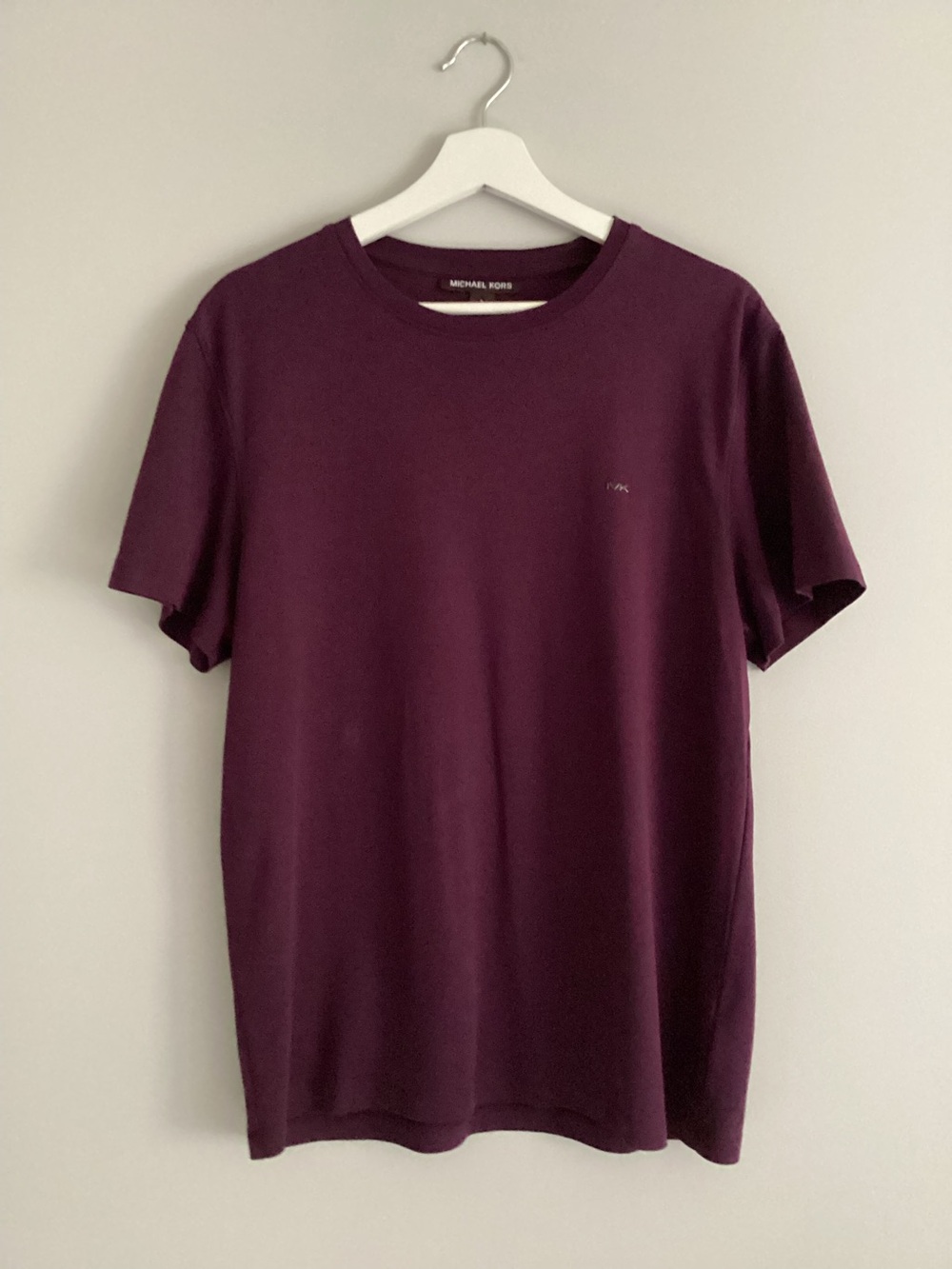 Michael Kors Eggplant Crewneck Tee, Size L